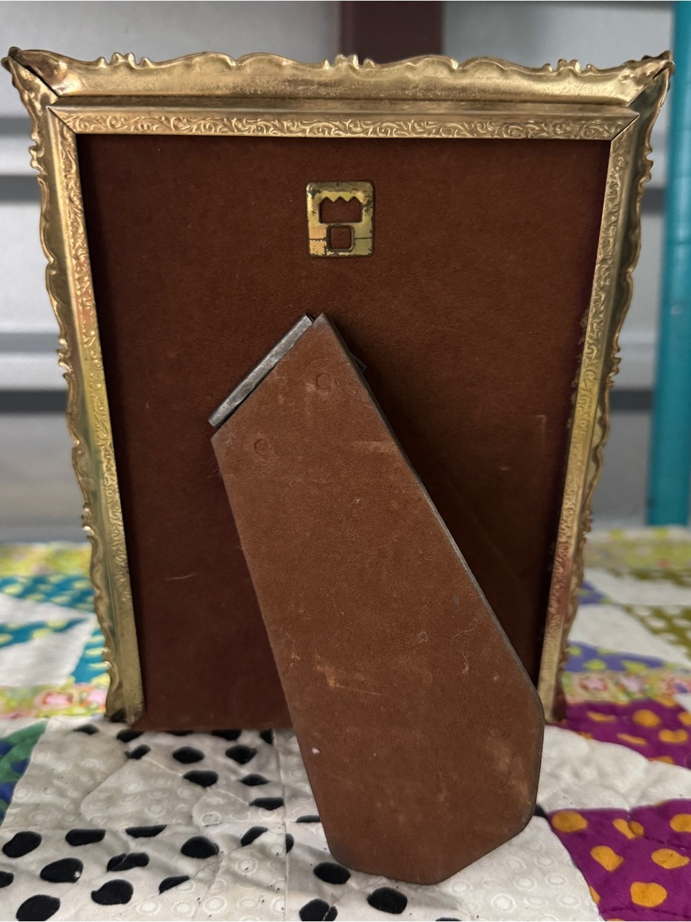 Vintage Mid-Century Metalcraft Corp "Happy Home" Ornate Picture Frame - Picture 2 of 2